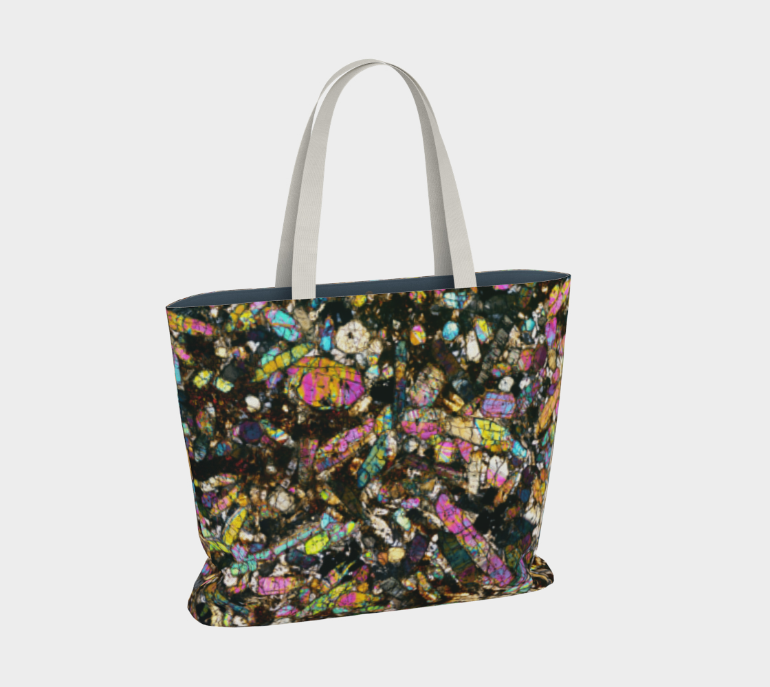 NWA 10153 Martian Nakhlite Meteorite large tote bag