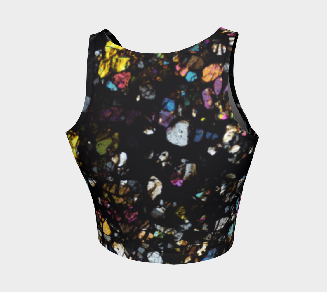 Campo del Cielo Iron Meteorite athletic crop top