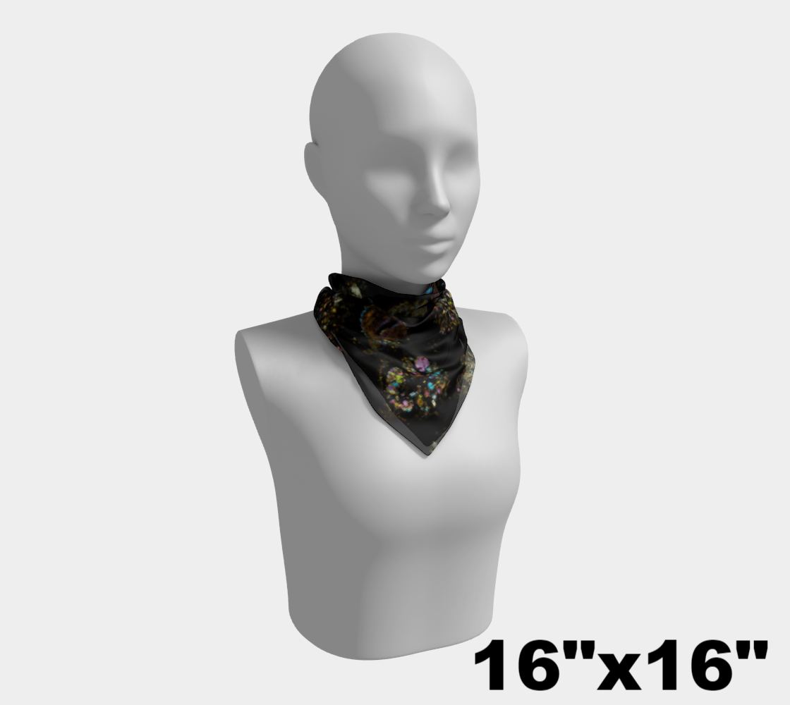 NWA 3118 Carbonaceous Chondrite Meteorite square scarf - AOA
