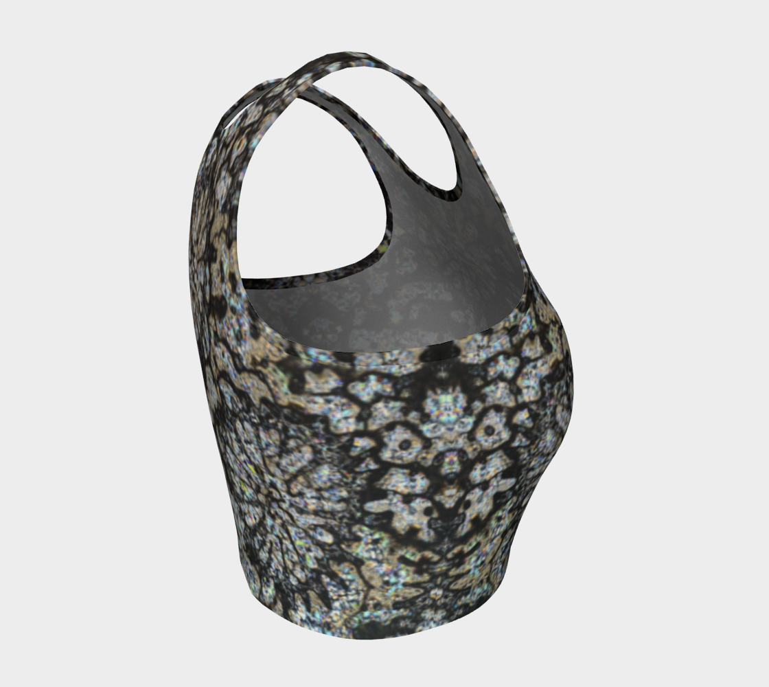 Fossil Coral athletic crop top