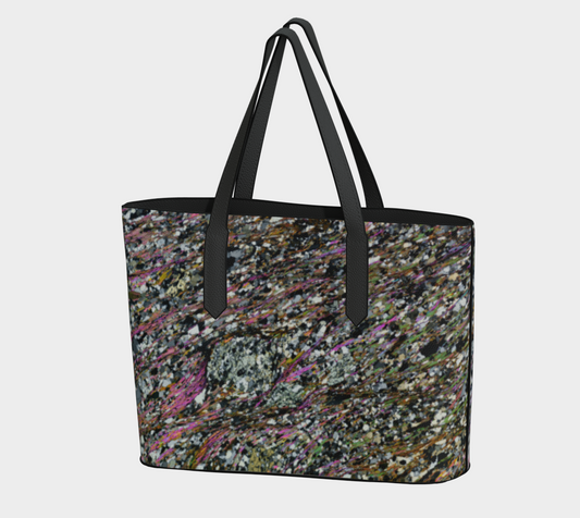 Pelitic Schist (Norumbega Fault System, Maine) vegan leather tote bag