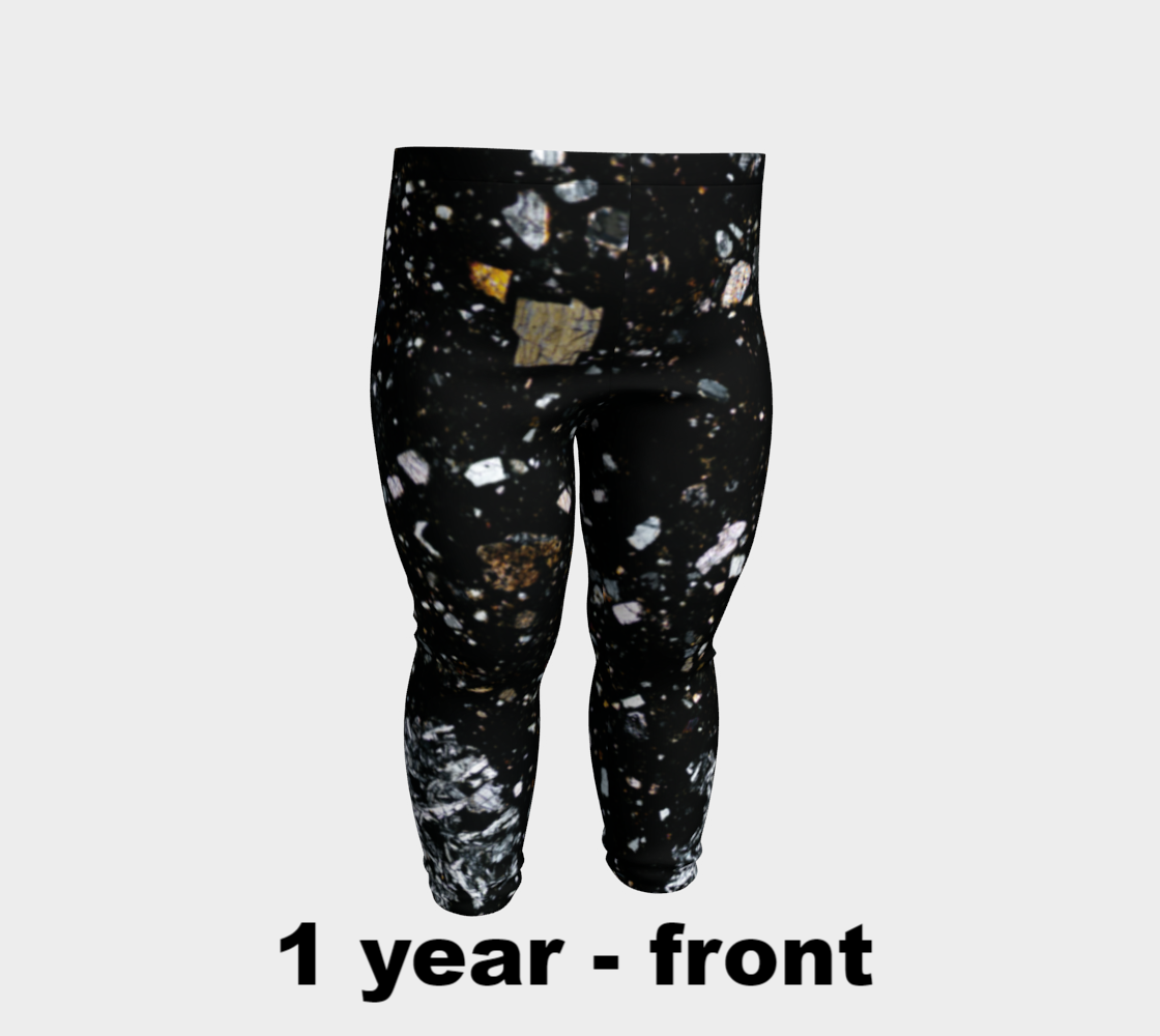 NWA 7034 ‘Black Beauty’ Martian Meteorite baby leggings