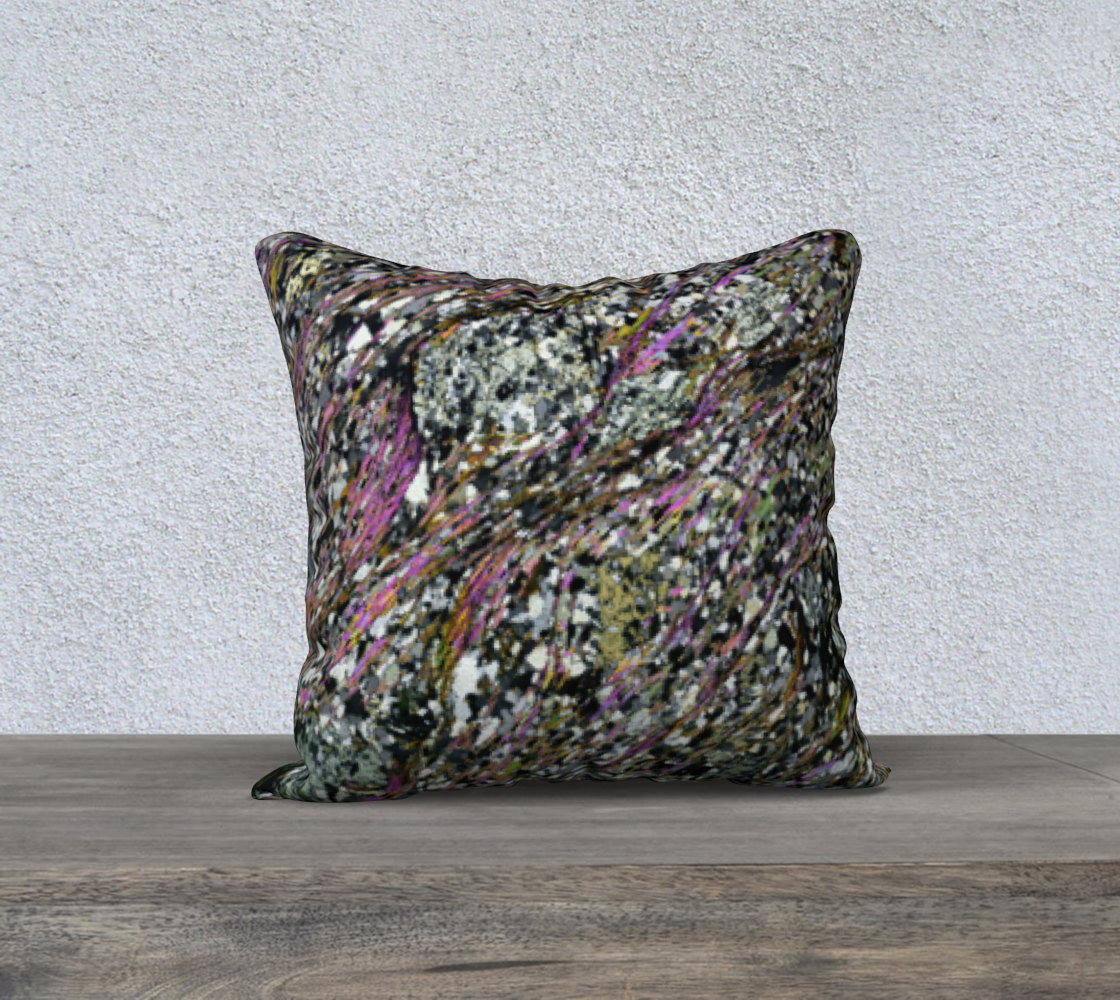 Pelitic Schist (Norumbega Fault System, Maine) 18"x18" pillow case