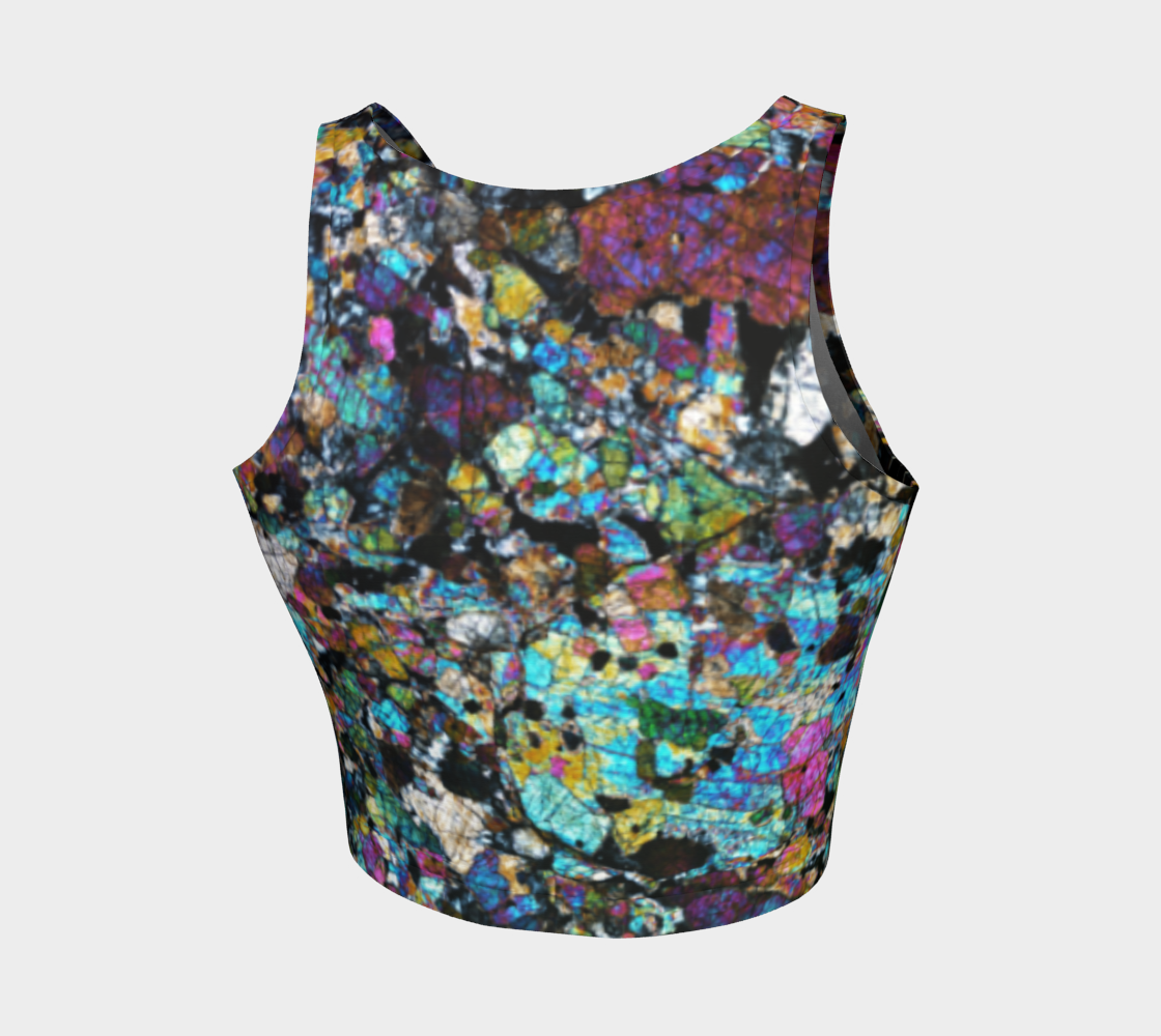 NWA 6950 Lunar Gabbro Meteorite athletic crop top