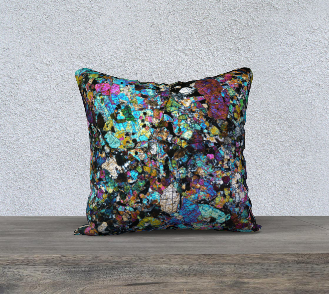 NWA 6950 Lunar Gabbro Meteorite 18"x18" pillow case