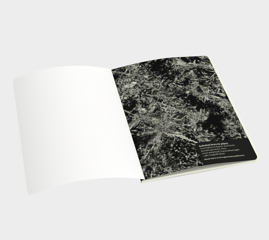 Tourmaline Breccia Pipe (Soledad project, Peru) softcover journal 7.25" x 10"