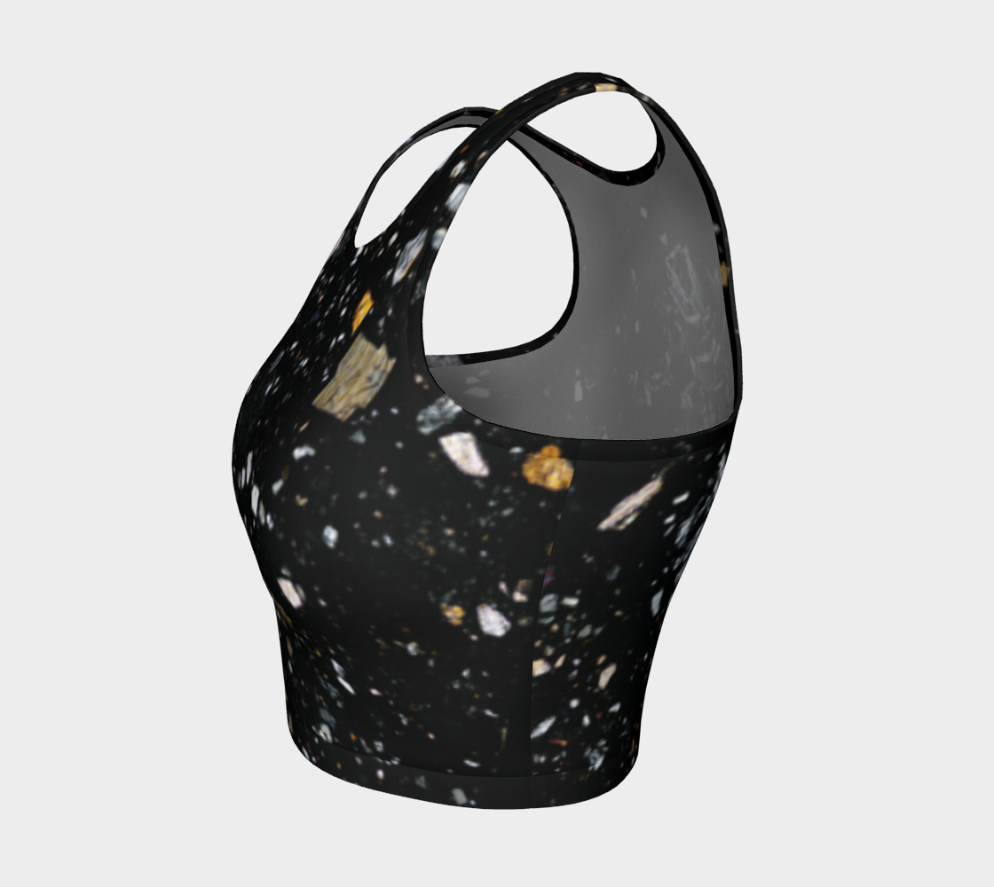 NWA 7034 ‘Black Beauty’ Martian Meteorite athletic crop top