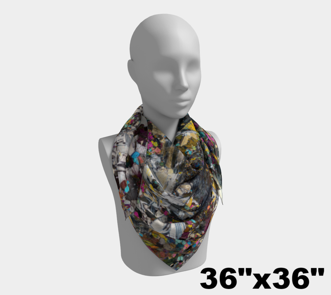 Tirhert Vestan Eucrite Meteorite square scarf