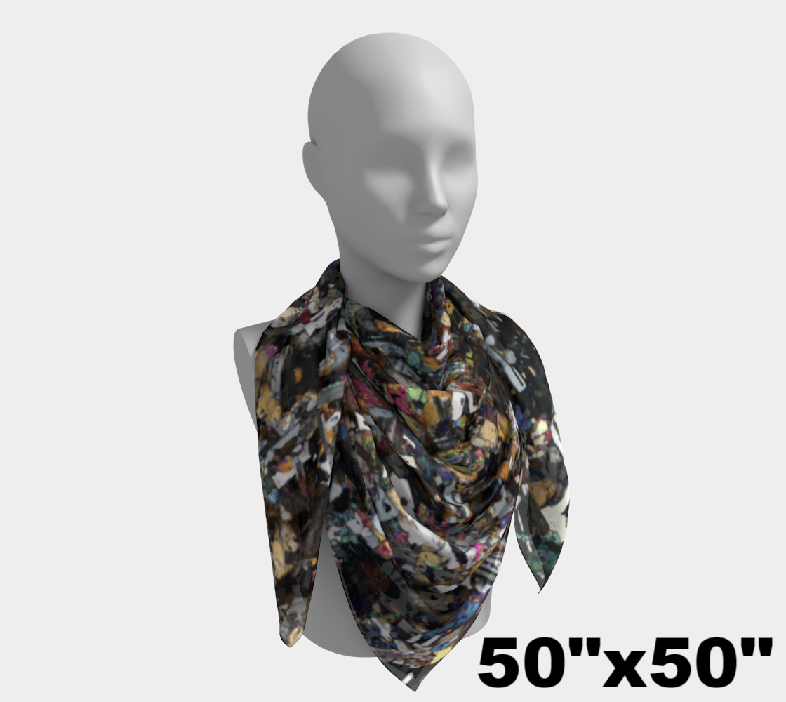 D'Orbigny Angrite Achondrite Meteorite square scarf