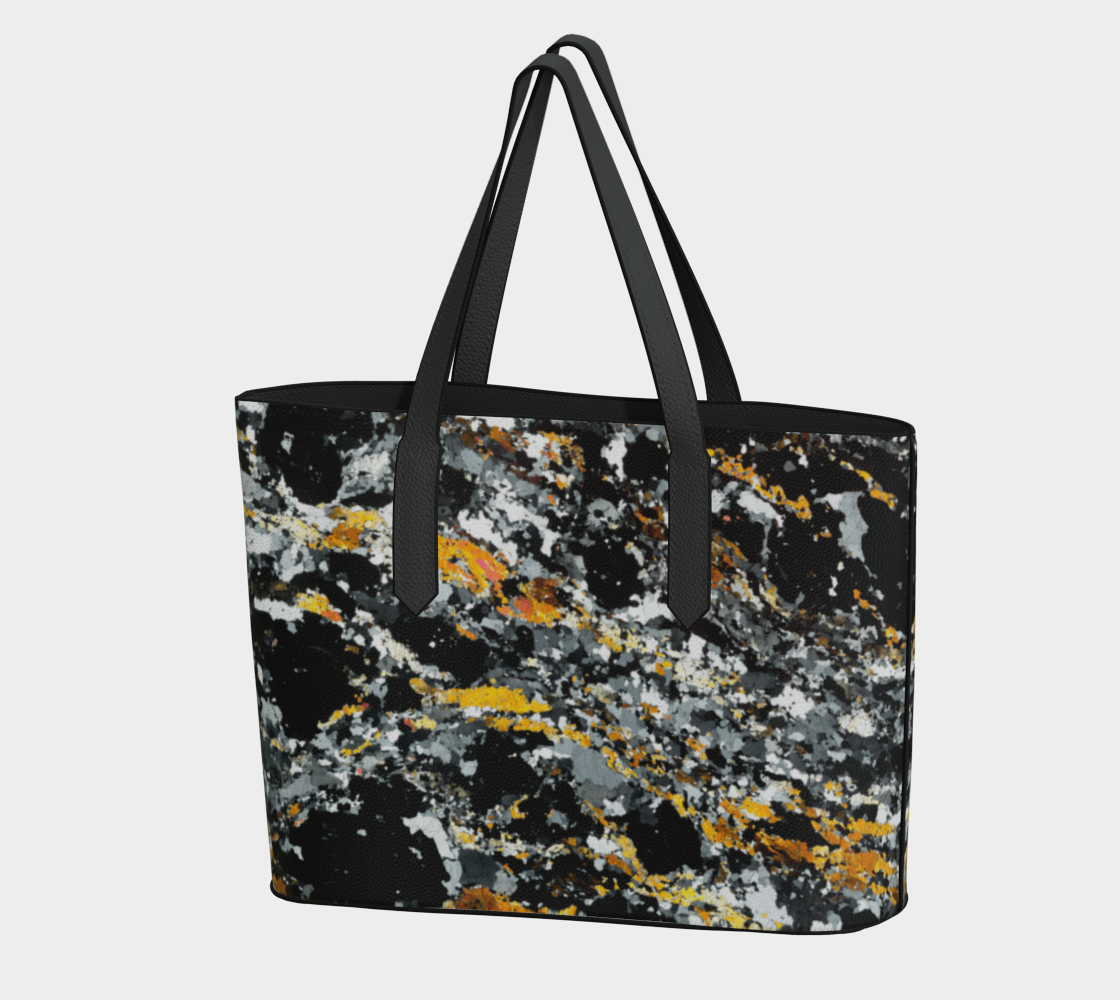 Garnet+Sillimanite Metapelite (Oygarden Group-Antarctica) vegan leather tote bag