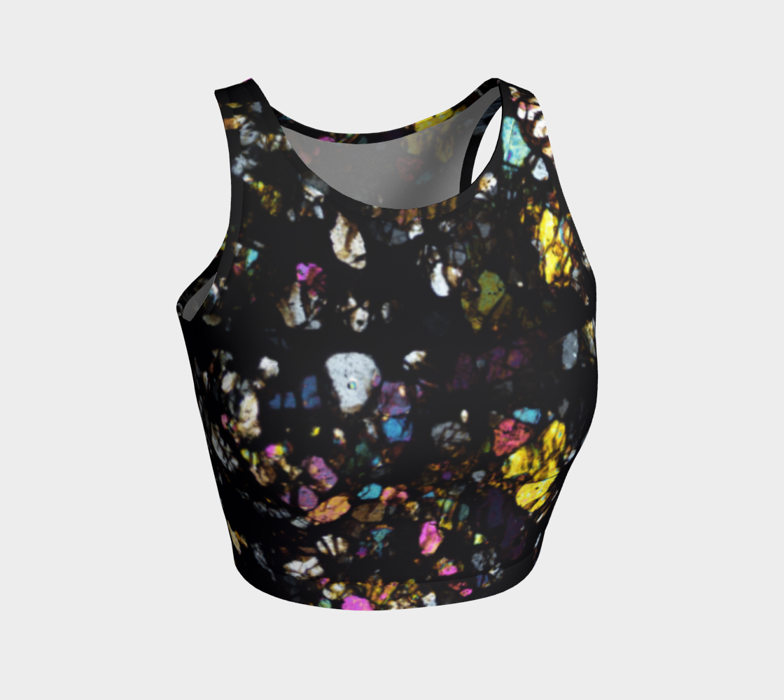 Campo del Cielo Iron Meteorite athletic crop top