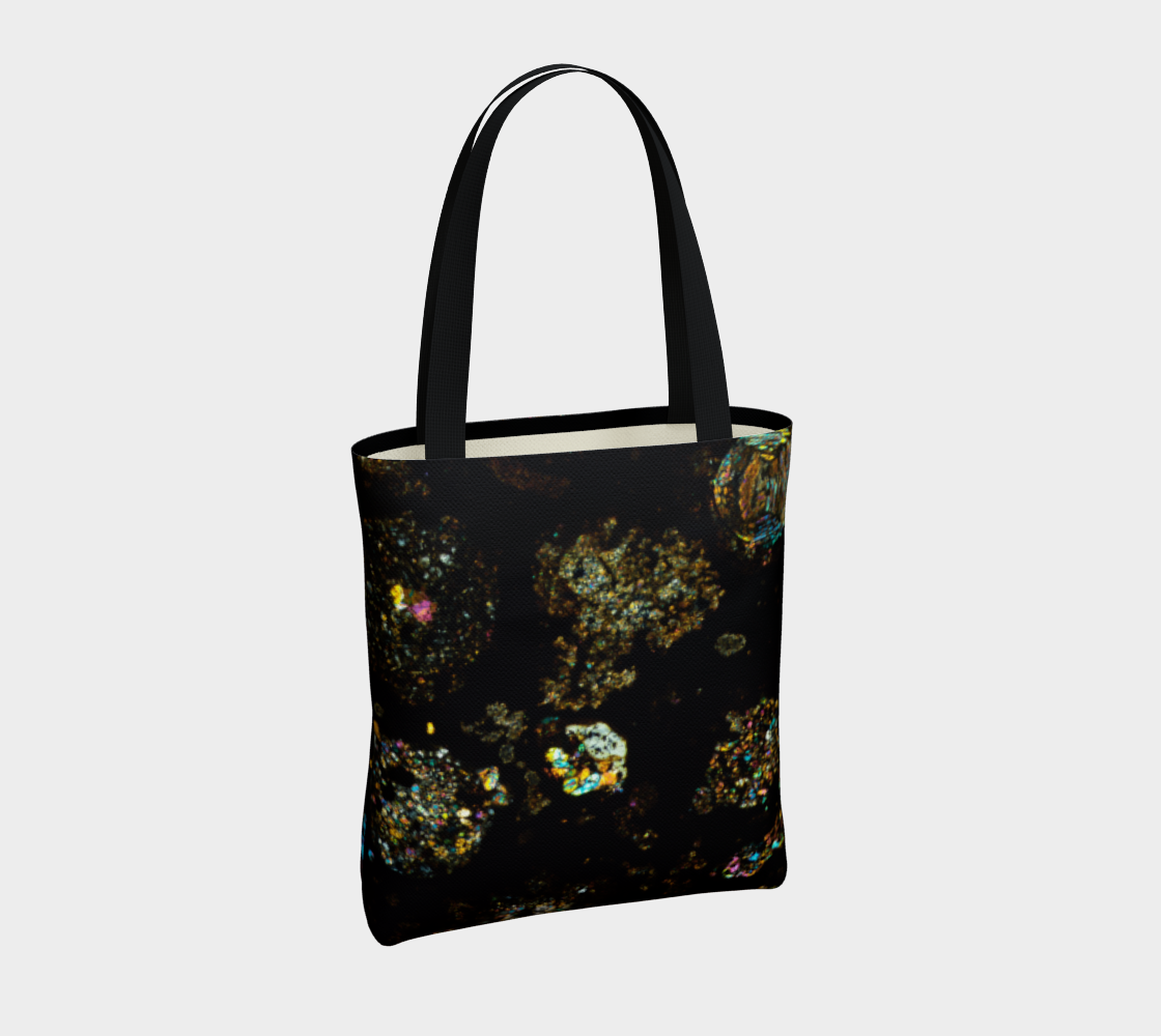 NWA 3118 Carbonaceous Chondrite Meteorite tote bag - AOA