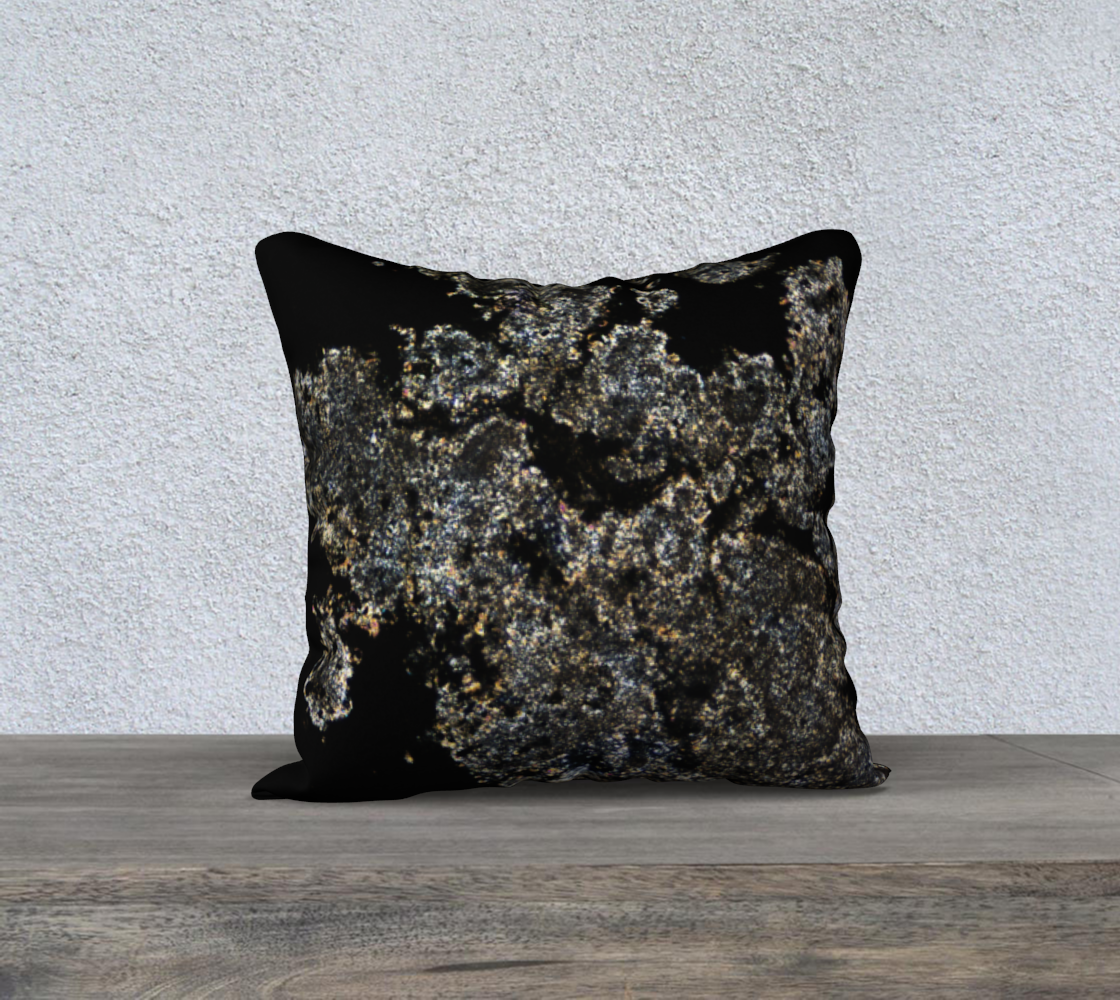 Allende Carbonaceous Chondrite Meteorite CAI 18"x18" pillow case