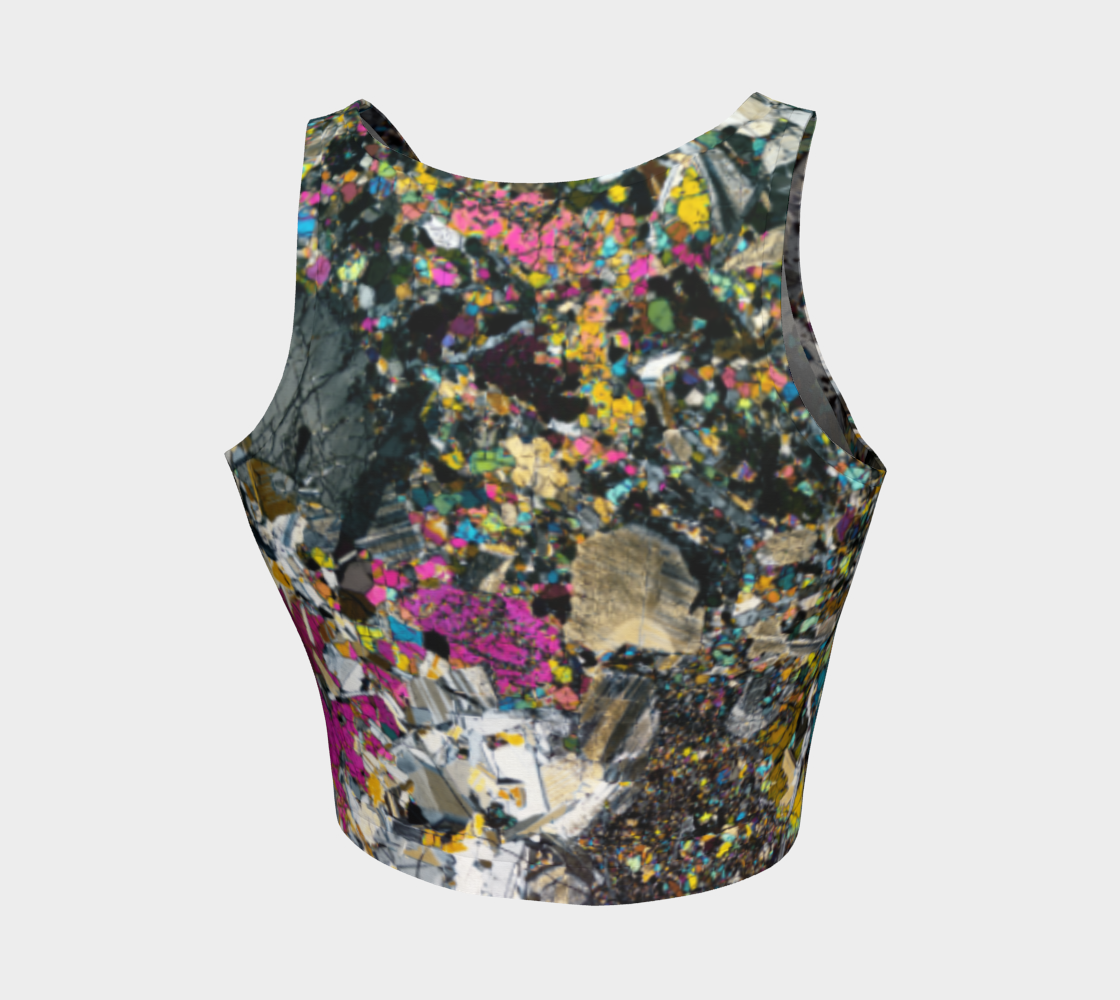 Tirhert Vestan Eucrite Meteorite athletic crop top