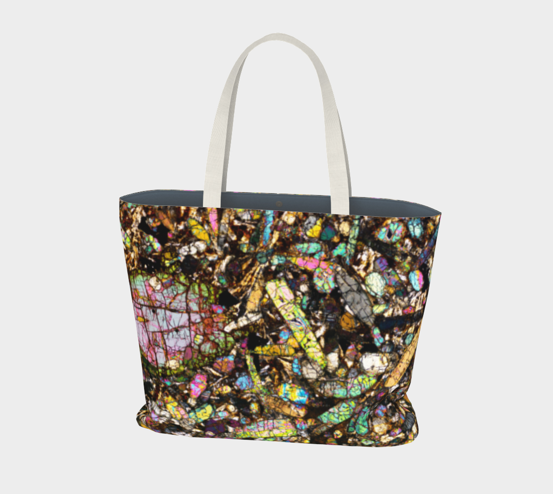 NWA 10153 Martian Nakhlite Meteorite large tote bag