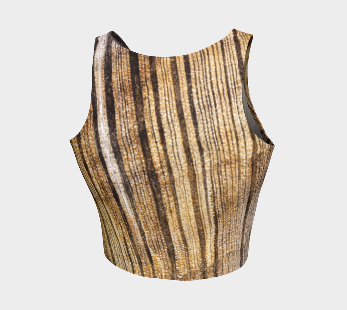 Petrified Wood 'Madera' athletic crop top