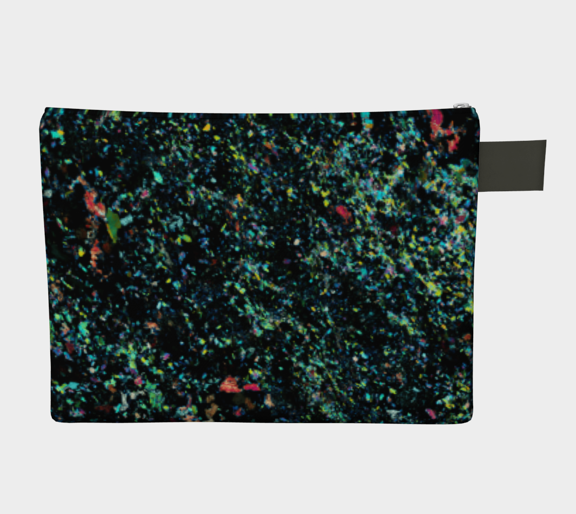 Lapis Lazuli 'Neon Tide' zipper carry-all