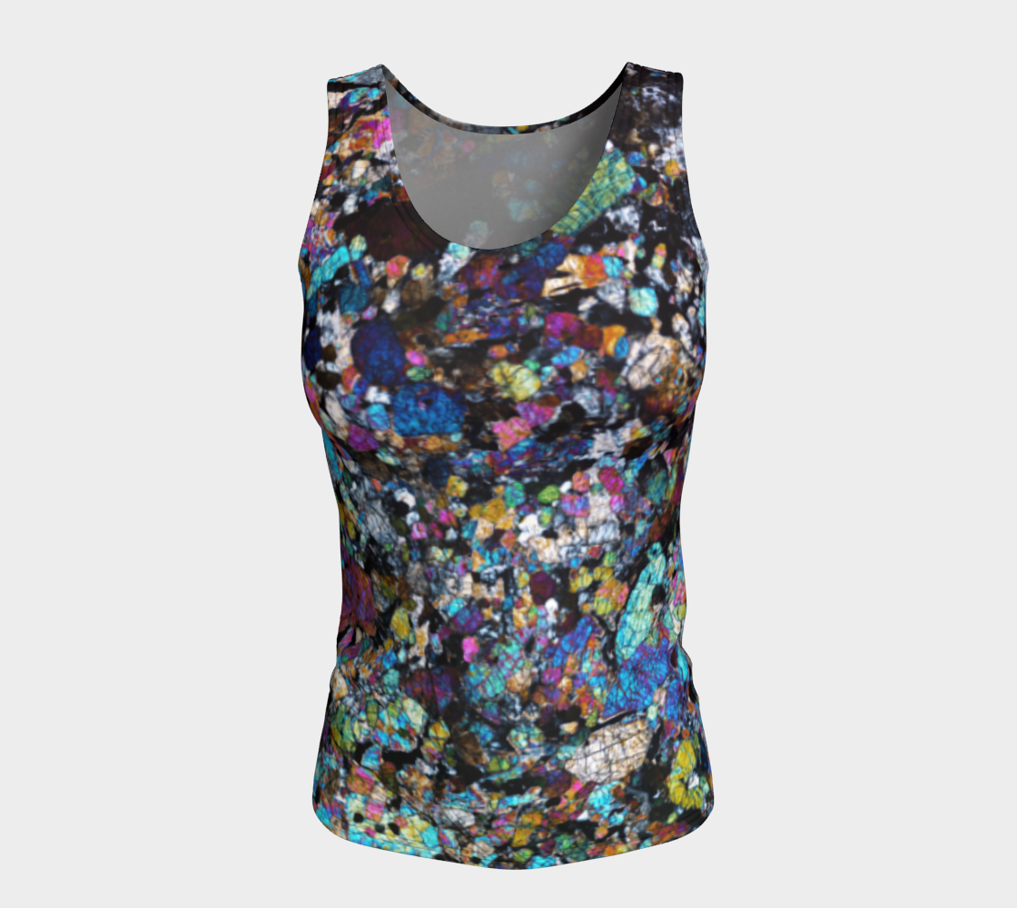 NWA 6950 Lunar Gabbro Meteorite fitted tank top