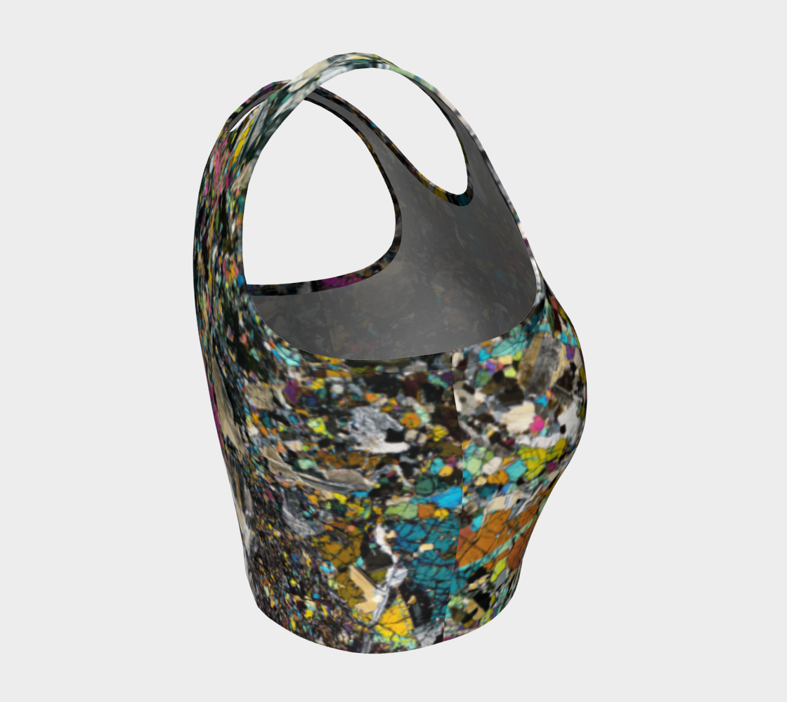 Tirhert Vestan Eucrite Meteorite athletic crop top