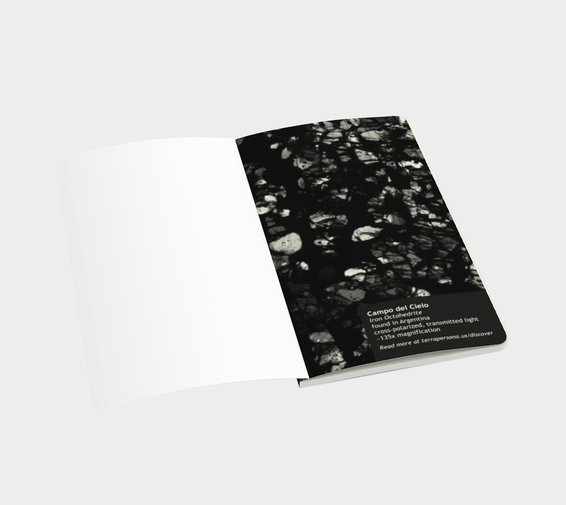 Campo del Cielo Iron Meteorite softcover journal 5" x 8.25"