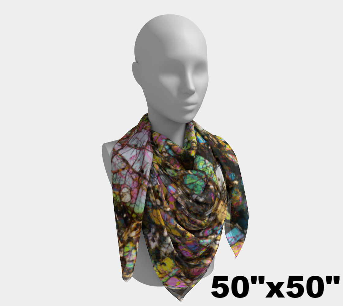 NWA 10153 Martian Nakhlite Meteorite square scarf