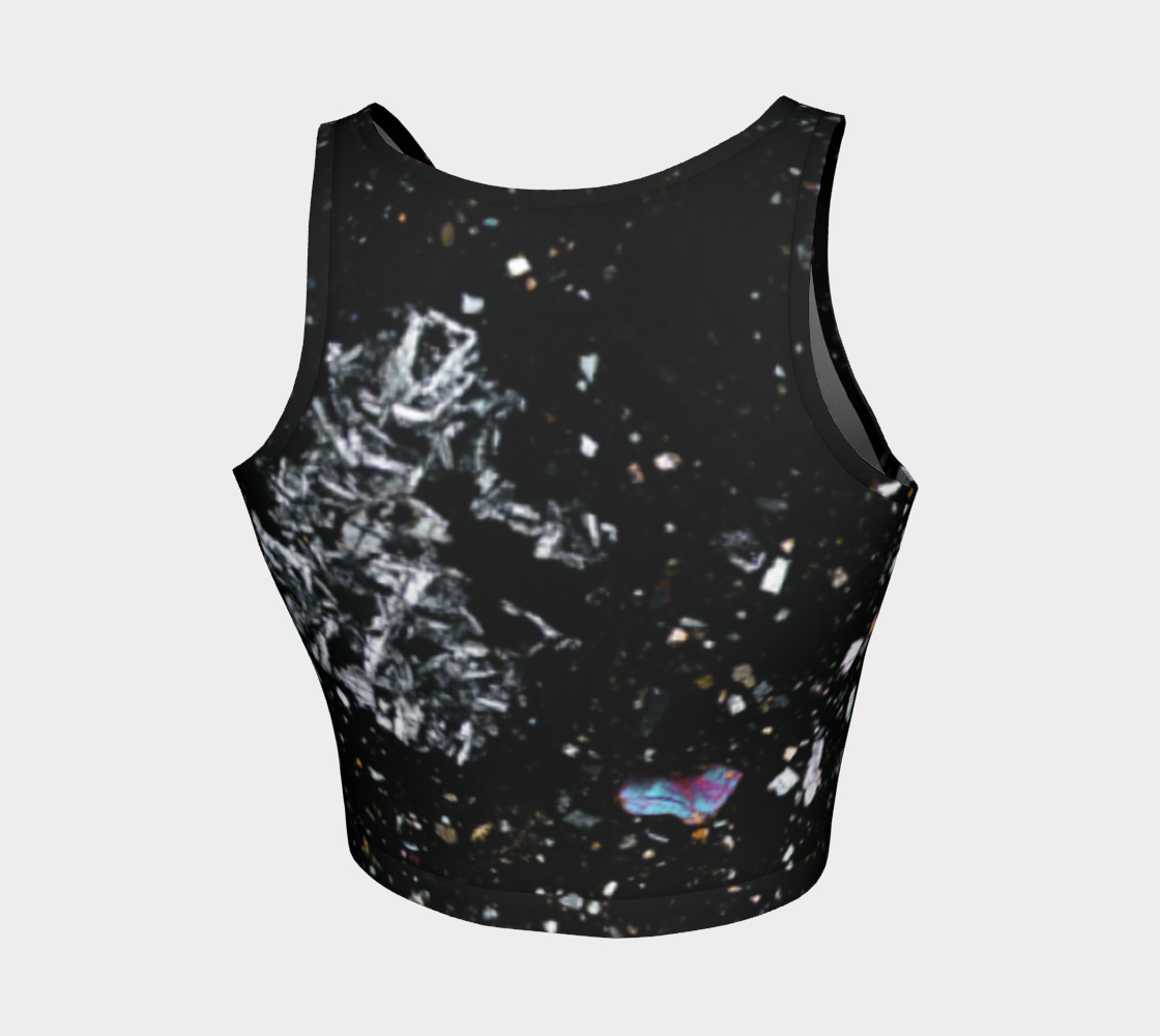 NWA 7034 ‘Black Beauty’ Martian Meteorite athletic crop top
