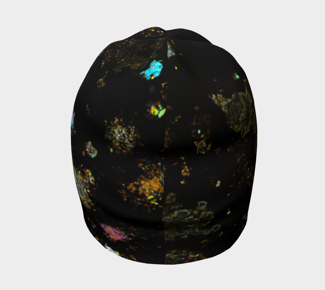 NWA 3118 Carbonaceous Chondrite Meteorite beanie - barred olivine