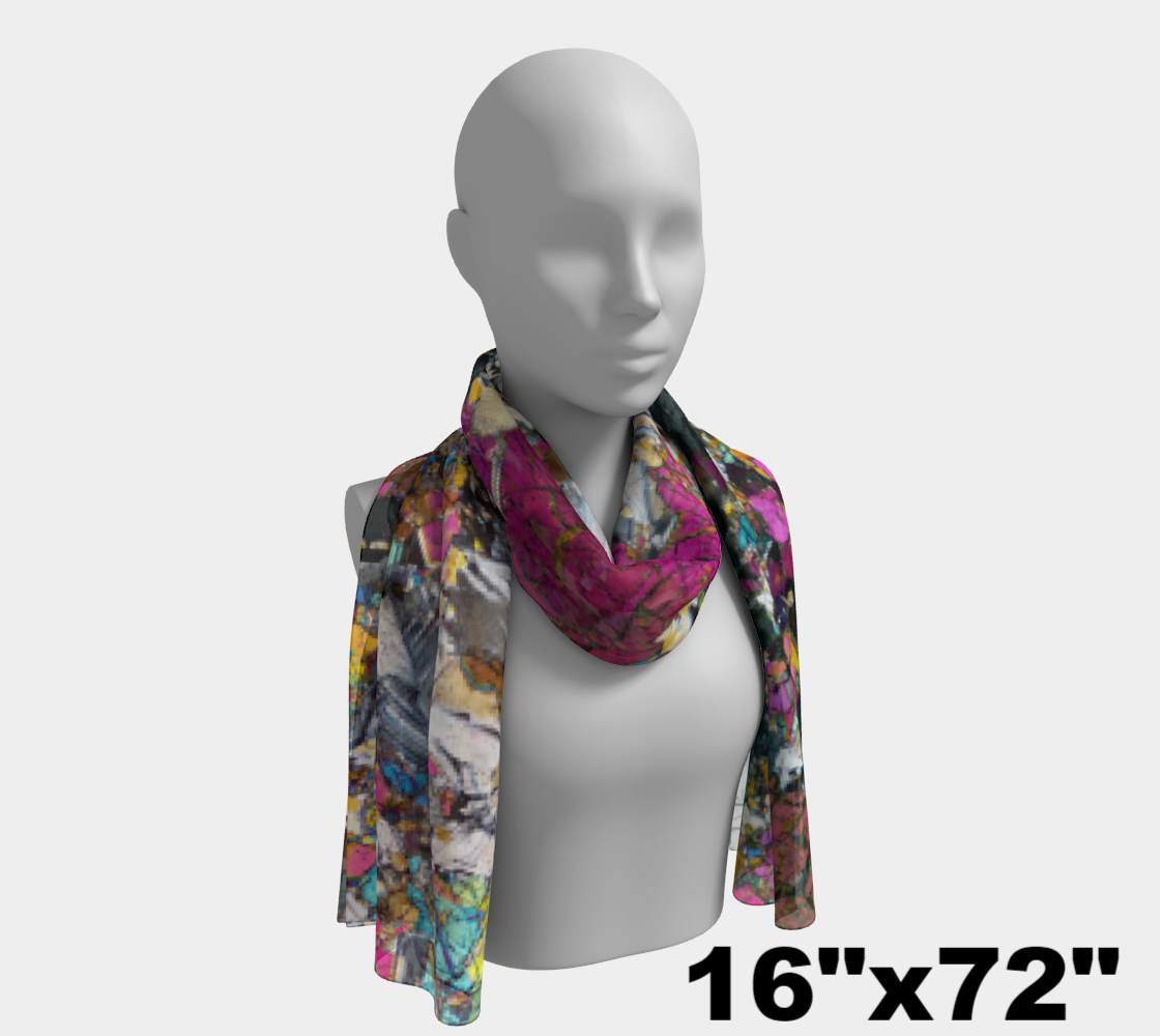 Tirhert Vestan Eucrite Meteorite long scarf - pink