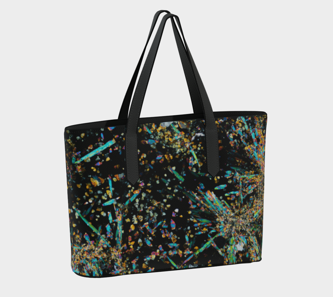 Tourmaline Breccia Pipe (Soledad project, Peru) vegan leather tote bag