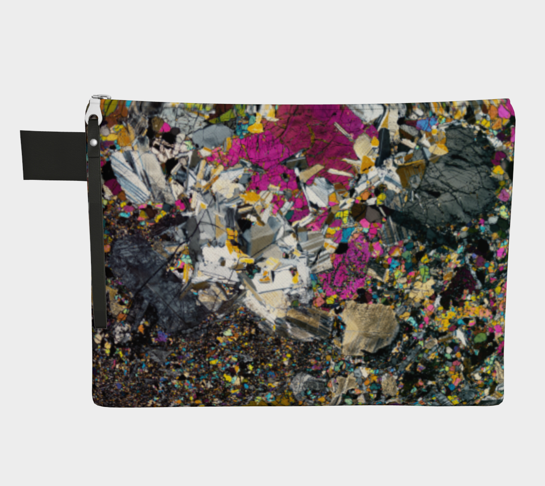 Tirhert Vestan Eucrite Meteorite zipper carry-all