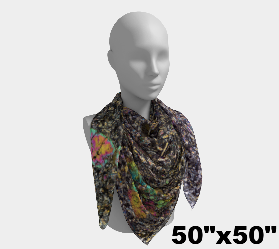Sueilila 002 Martian Shergottite Meteorite square scarf
