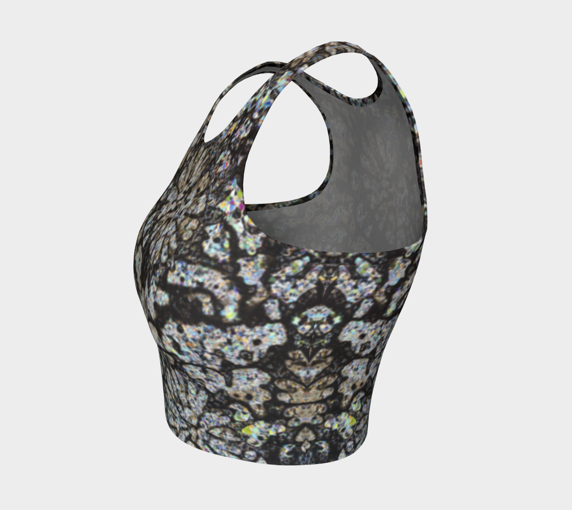 Fossil Coral athletic crop top