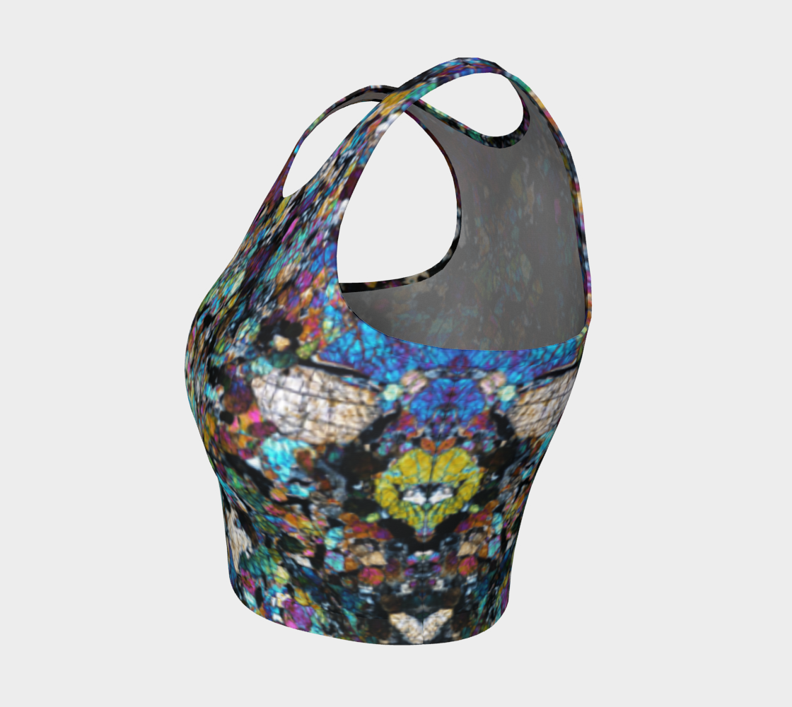 NWA 6950 Lunar Gabbro Meteorite athletic crop top