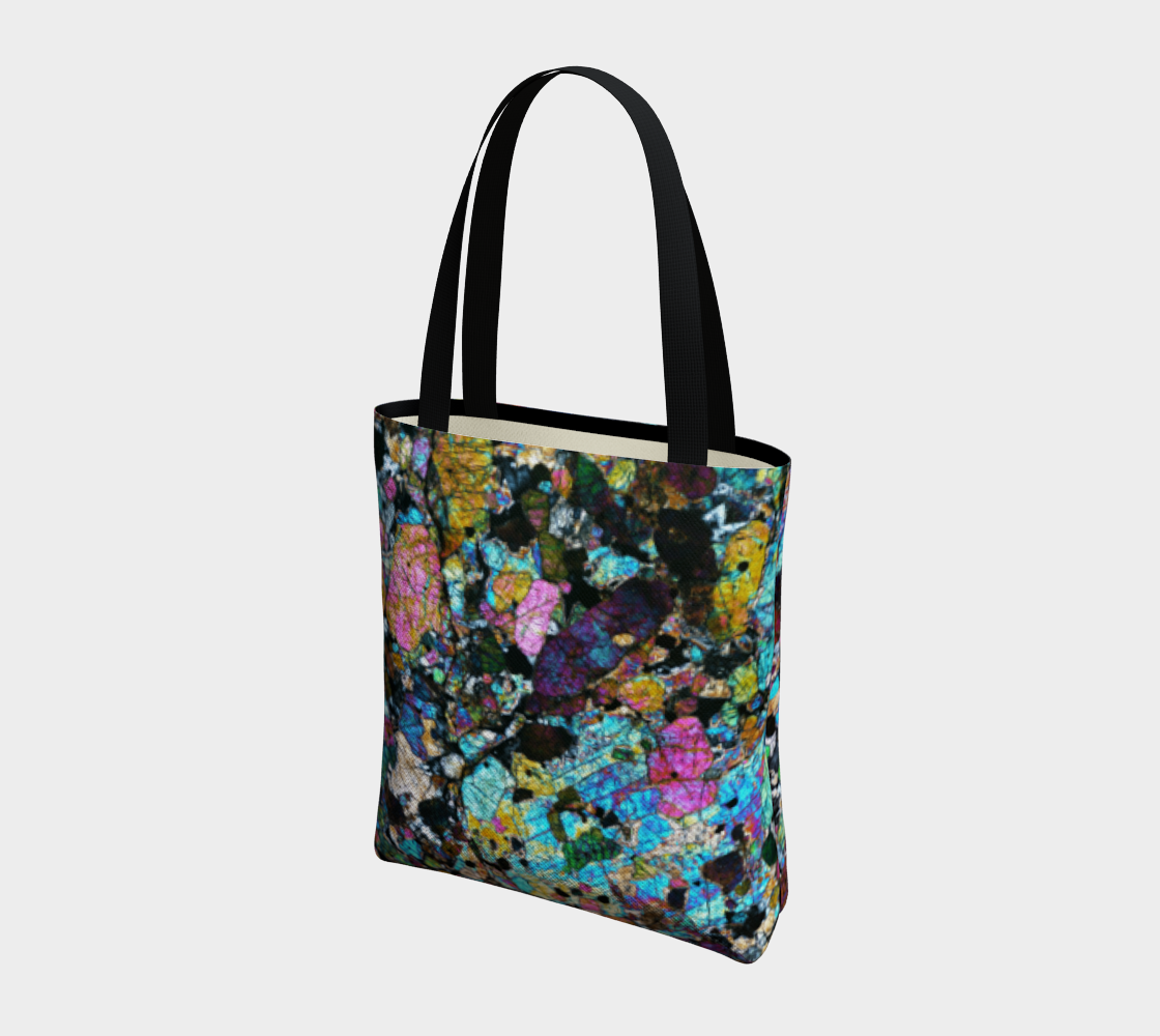 NWA 6950 Lunar Gabbro Meteorite tote bag
