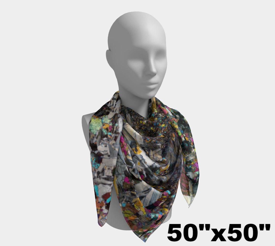 Tirhert Vestan Eucrite Meteorite square scarf