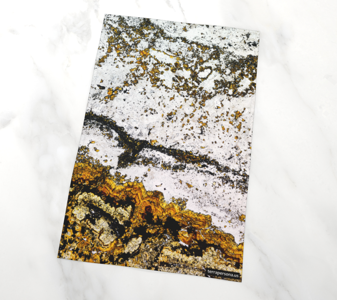 Sphalerite (Red Dog Mine, AK) tea towel