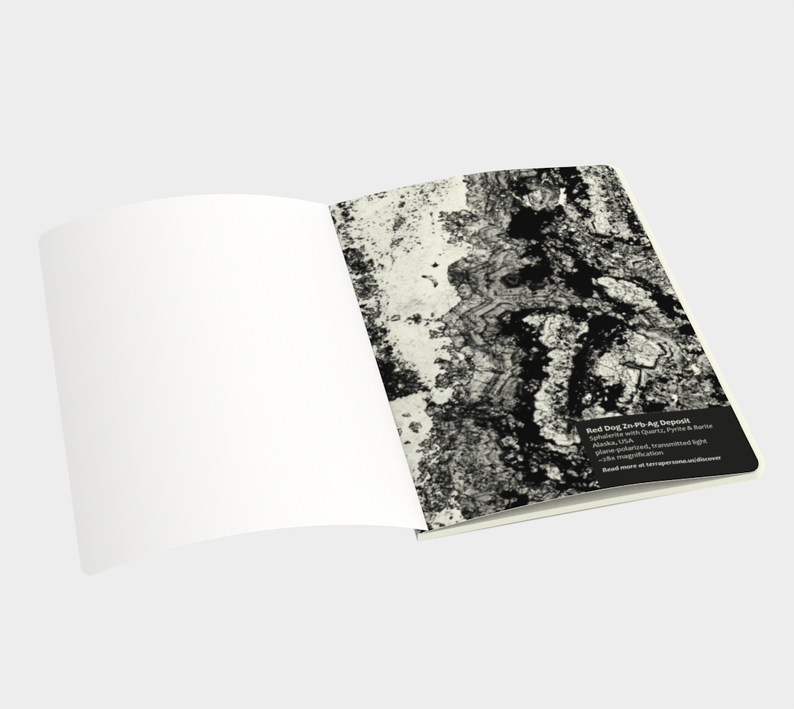 Sphalerite (Red Dog Mine, AK) softcover journal 7.25" x 10"