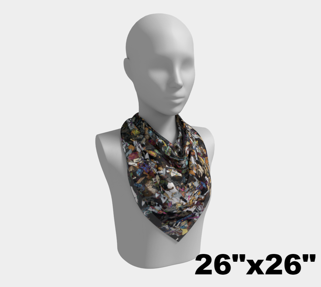 D'Orbigny Angrite Achondrite Meteorite square scarf