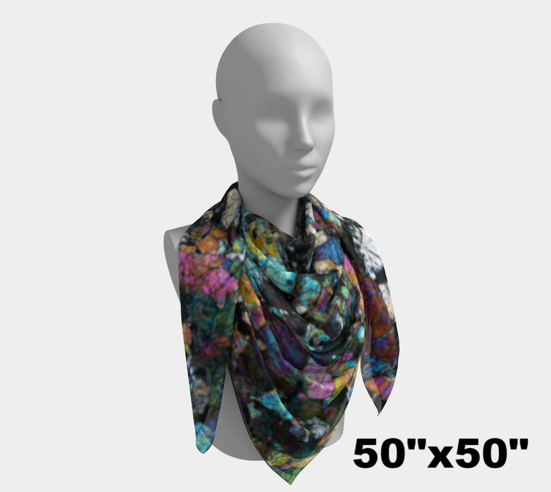 NWA 6950 Lunar Gabbro Meteorite square scarf