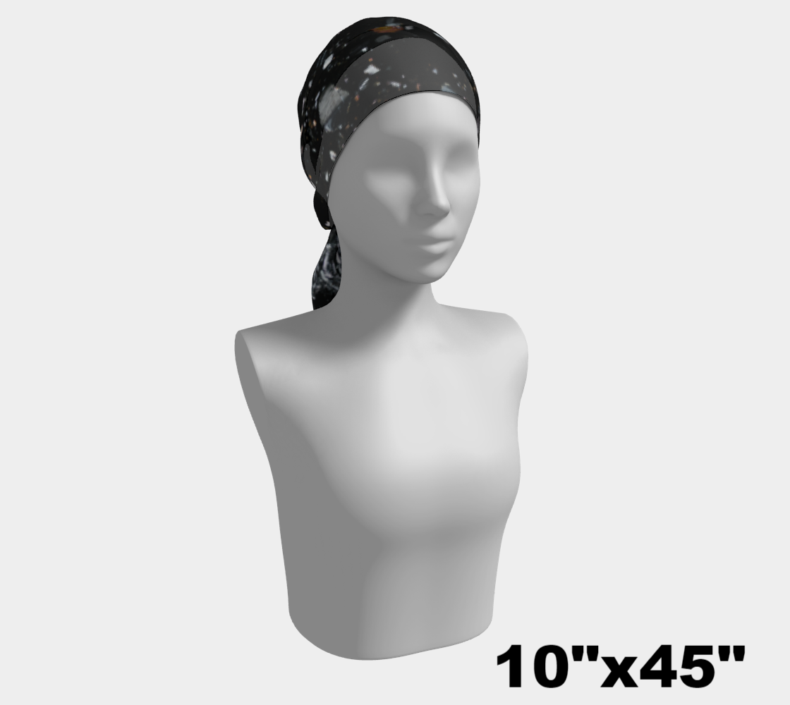 NWA 7034 ‘Black Beauty’ Martian Meteorite long scarf