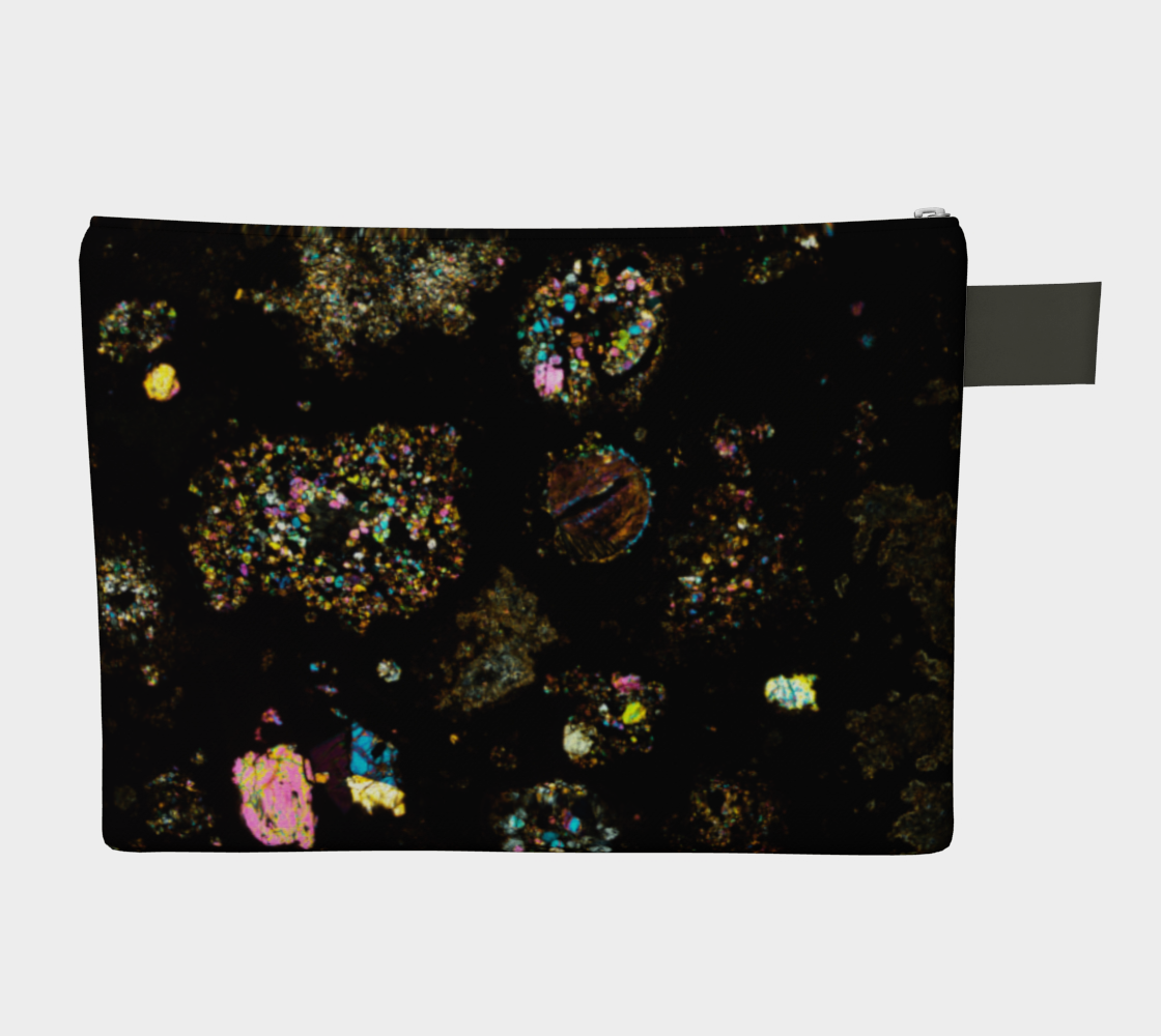 NWA 3118 Carbonaceous Chondrite Meteorite zipper carry-all