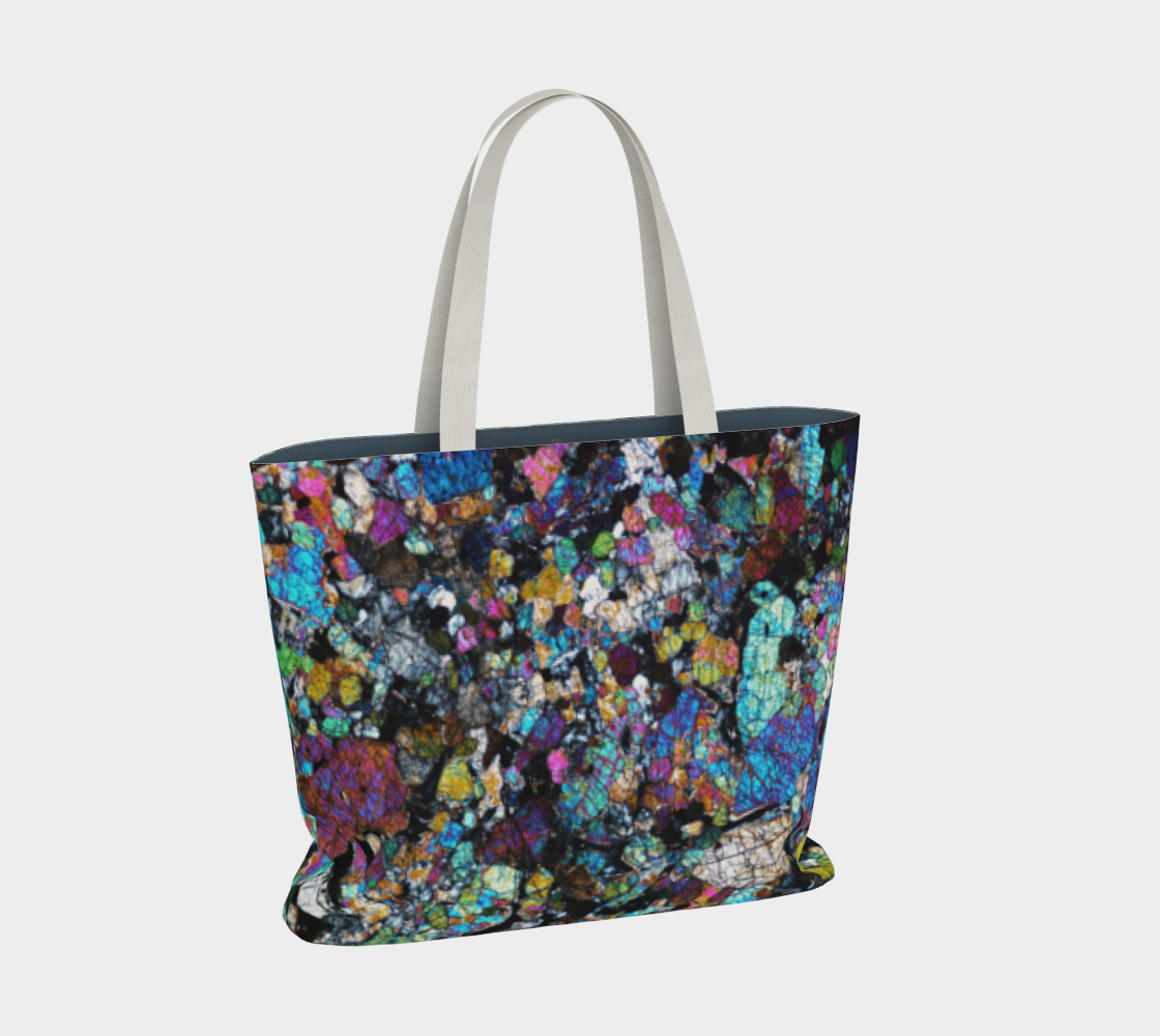 NWA 6950 Lunar Gabbro Meteorite large tote bag