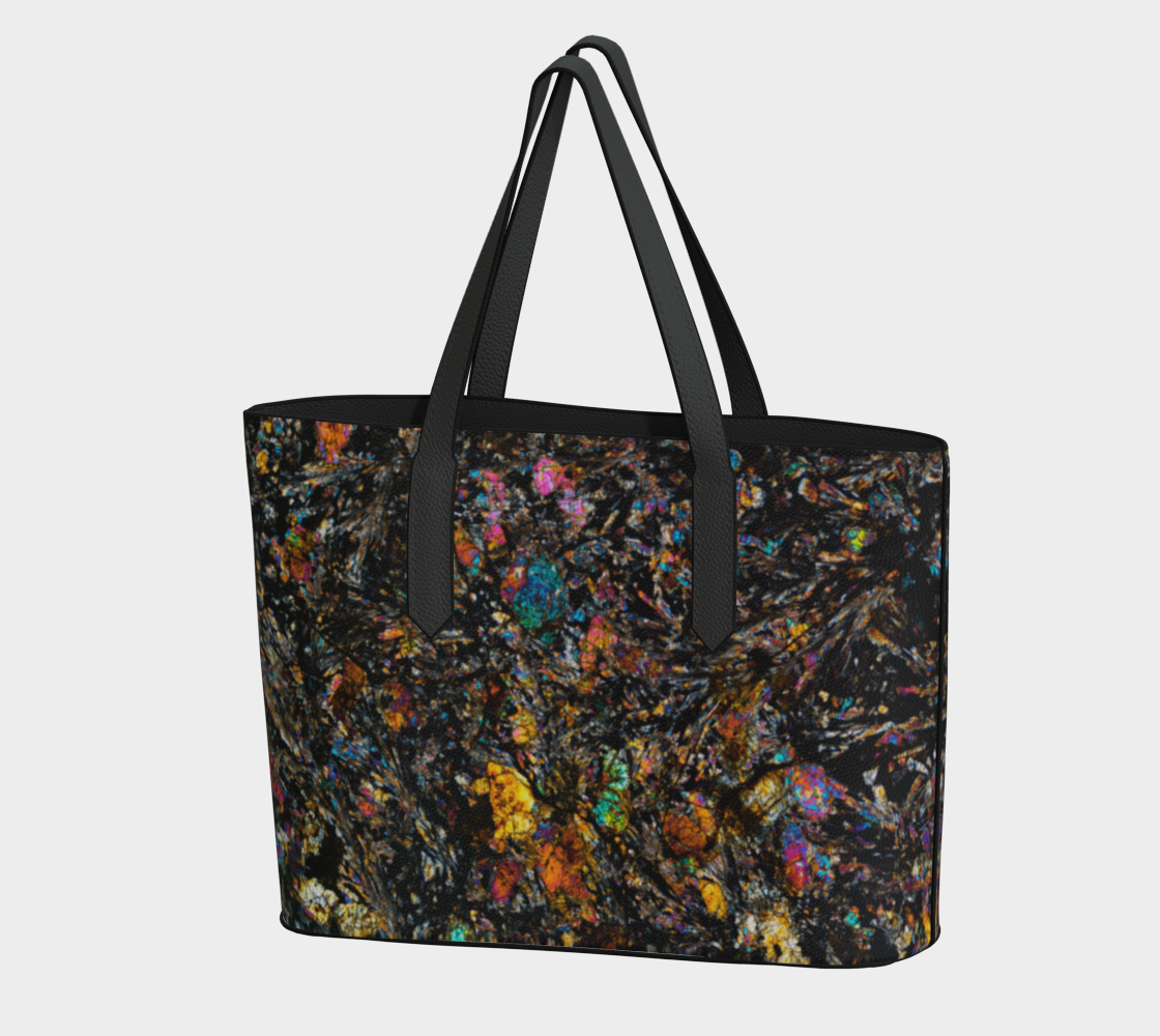 Dhofar 287 Lunar Basalt Meteorite vegan leather tote bag
