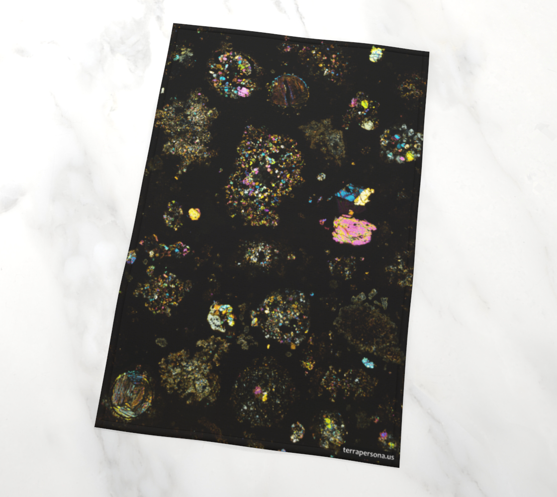 NWA 3118 Carbonaceous Chondrite Meteorite tea towel