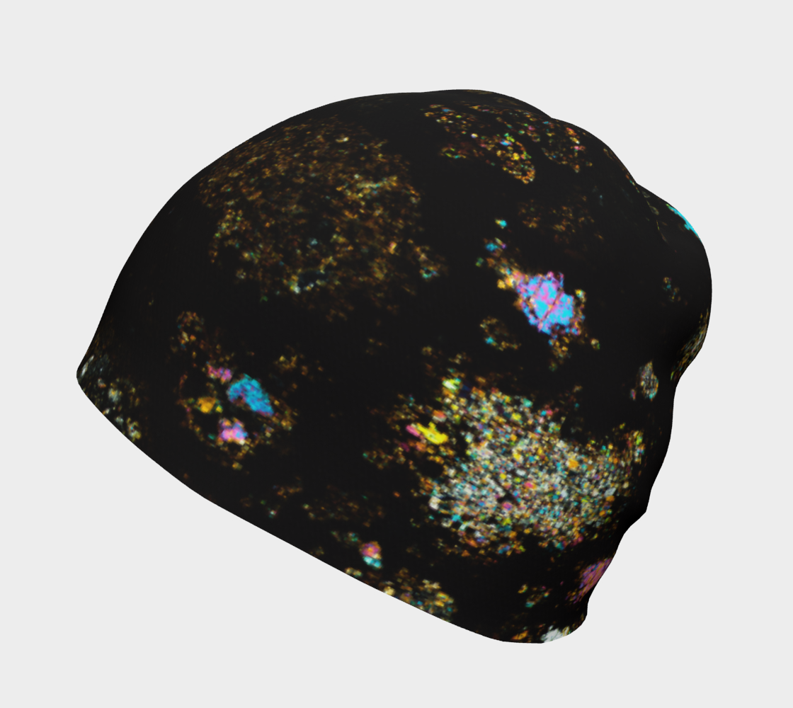 NWA 3118 Carbonaceous Chondrite Meteorite beanie - barred olivine
