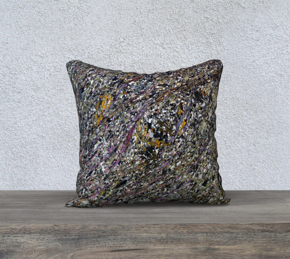 Pelitic Schist (Norumbega Fault System, Maine) 18"x18" pillow case
