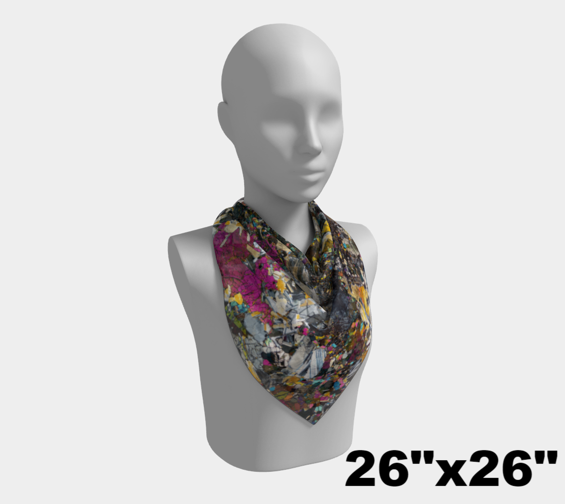 Tirhert Vestan Eucrite Meteorite square scarf