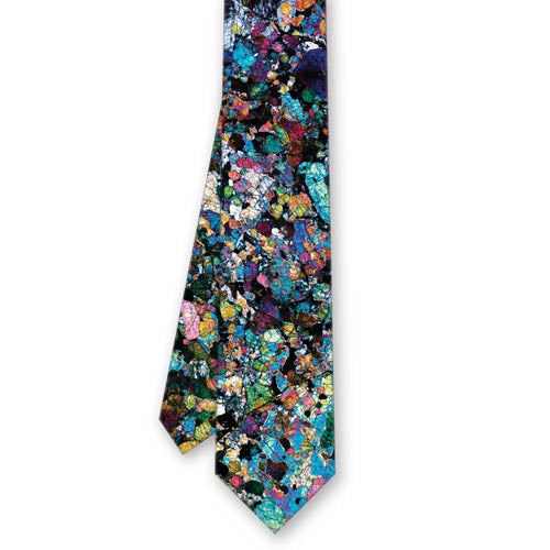 NWA 6950 Lunar Gabbro Meteorite necktie