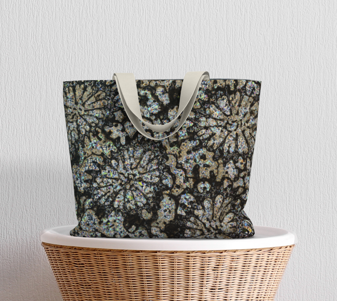 Fossil Coral large tote bag