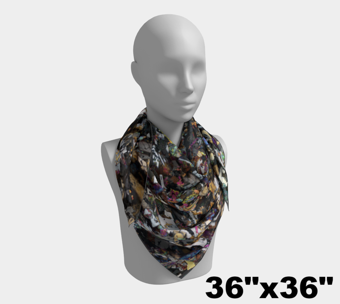 D'Orbigny Angrite Achondrite Meteorite square scarf